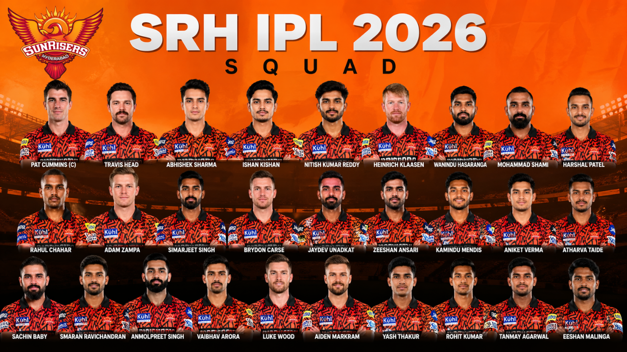 Sunrisers Hyderabad | SRH IPL 2026 Squad & Overview
