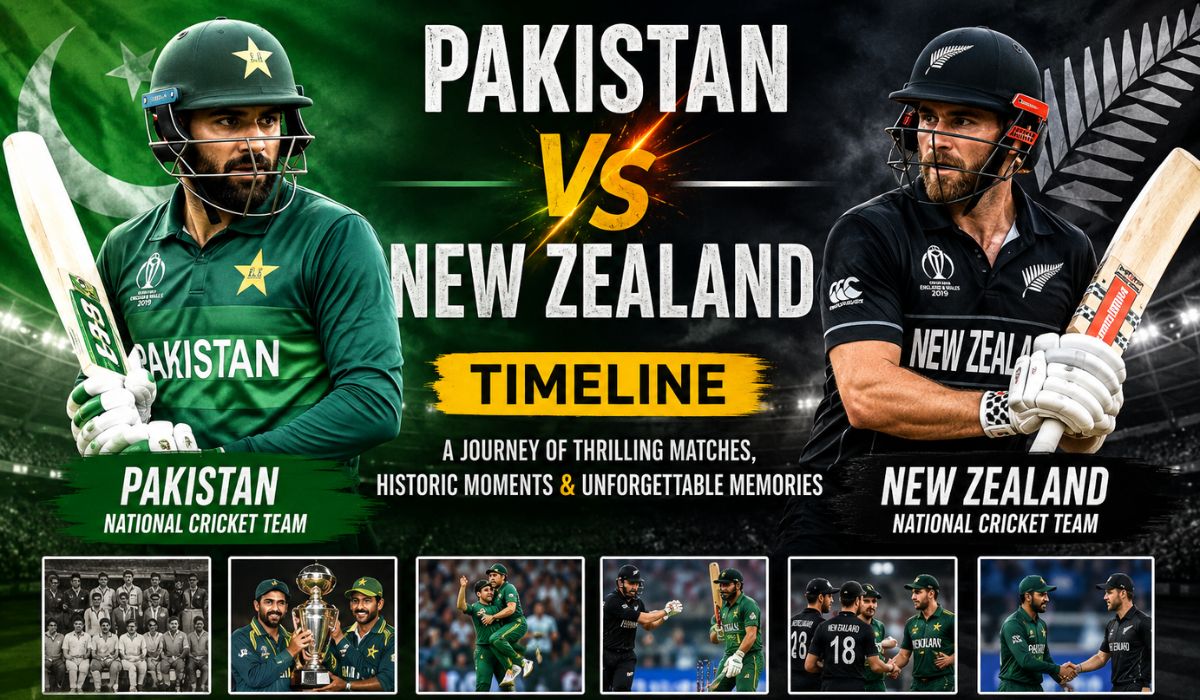 Pakistan National Cricket Team vs New Zealand National Cricket Team Timeline